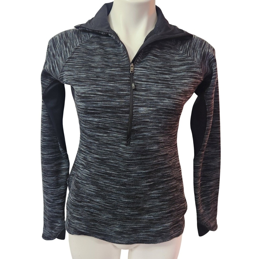 Columbia Heathered Gray mock neck 1/2 zip base layer Small Gorpcore base layer‎